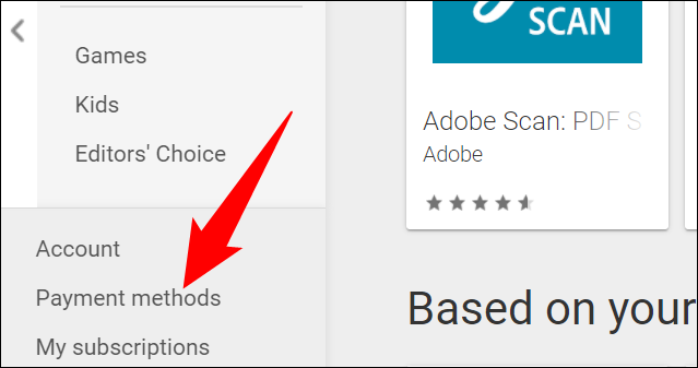 كيفية إزالة بطاقتك الائتمانية أو طريقة دفع أخرى من Google Play 12 كيفية إزالة بطاقتك الائتمانية أو طريقة دفع أخرى من Google Play 1