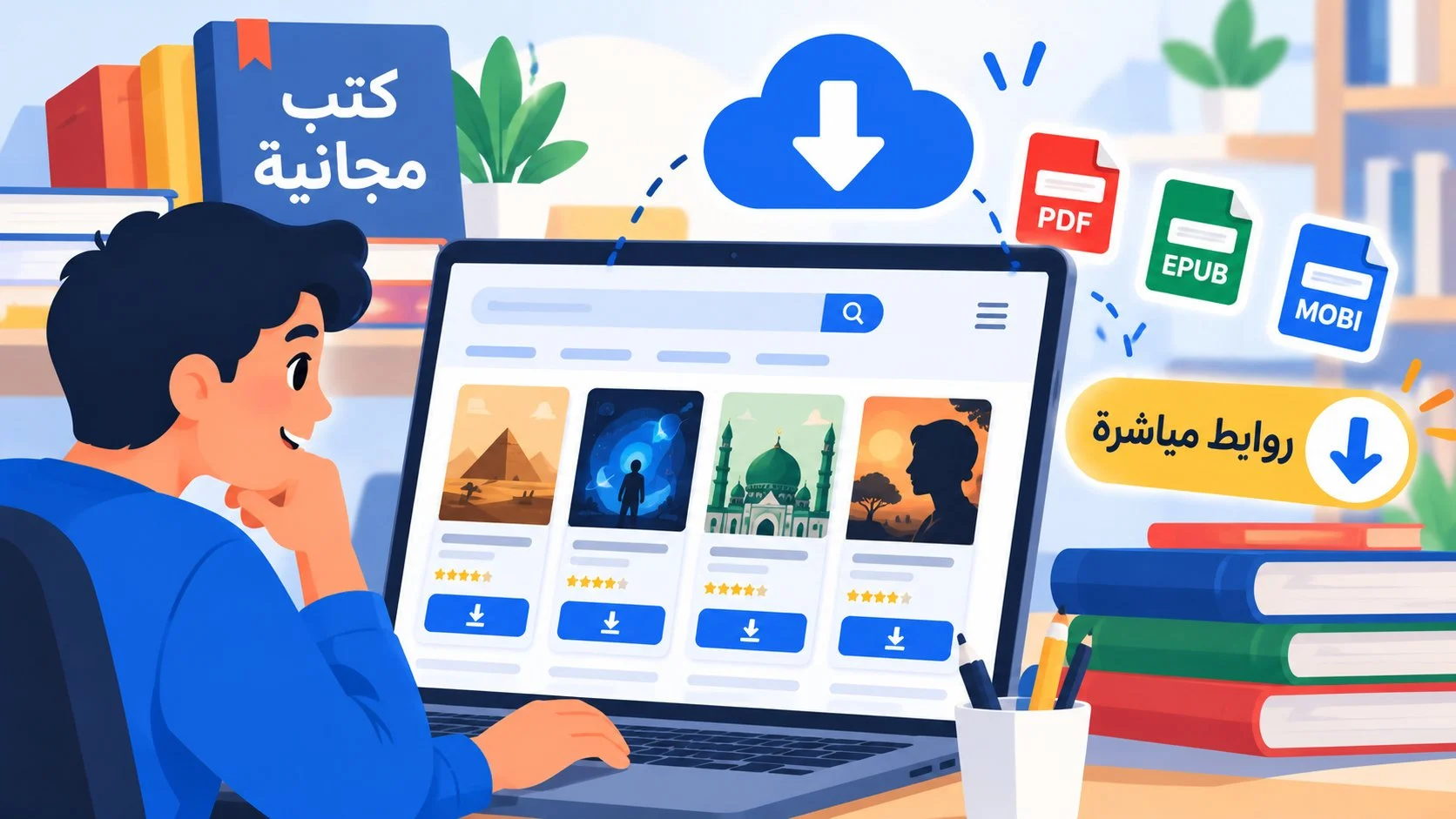 10 مواقع تحميل كتب مجانية بروابط مباشرة 1 10 مواقع تحميل كتب مجانية بروابط مباشرة دون إحالات تسويقية