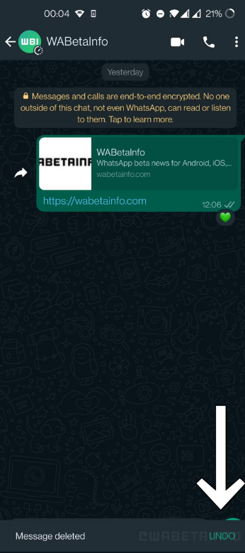 WhatsApp يتيح الان استرجاع الرسائل المحذوفة 16 WhatsApp يتيح الان استرجاع الرسائل المحذوفة 3