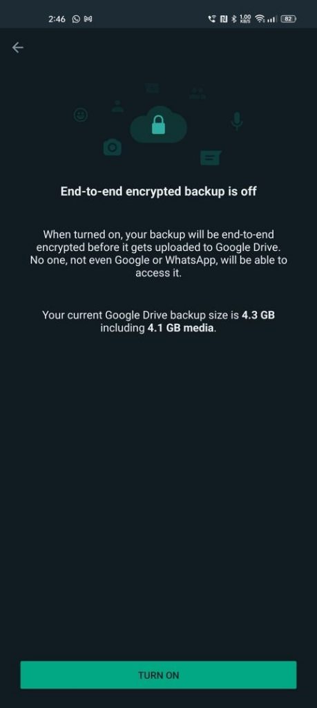 WhatsApp - كيفية تمكين التشفير التام للنسخ الاحتياطية على جوجل درايف 22