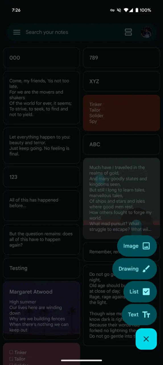 Google Keep يظهر بشكل جديد 2