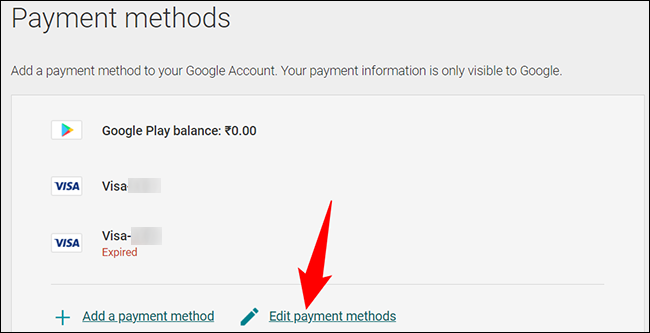 كيفية إزالة بطاقتك الائتمانية أو طريقة دفع أخرى من Google Play 13 كيفية إزالة بطاقتك الائتمانية أو طريقة دفع أخرى من Google Play 2