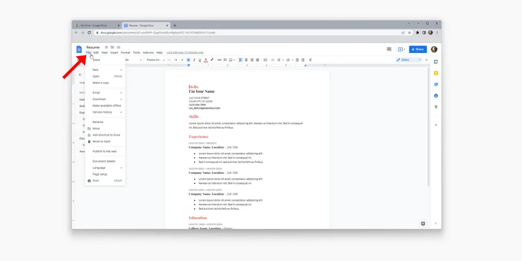Google Drive: شرح تصدير المستندات النصية كملفات PDF 16