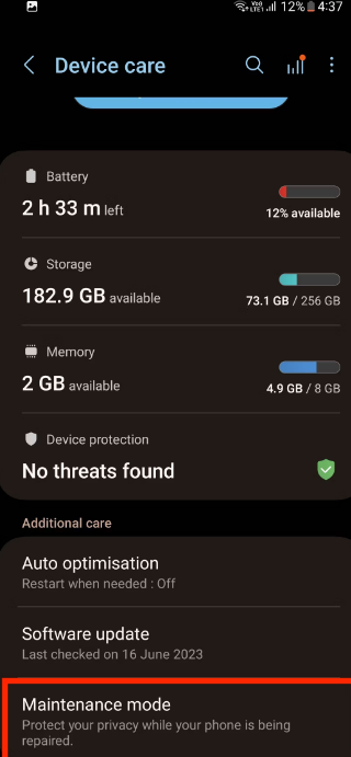 كيفية تمكين وضع الصيانة على جهاز Samsung Galaxy الخاص بك 2