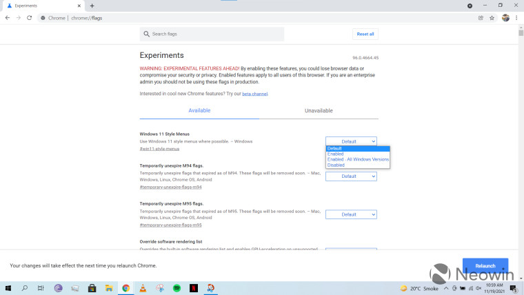 كيفية تفعيل قوائم نمط Windows 11 في جوجل كروم 19 كيفية تفعيل قوائم نمط Windows 11 في جوجل كروم 6