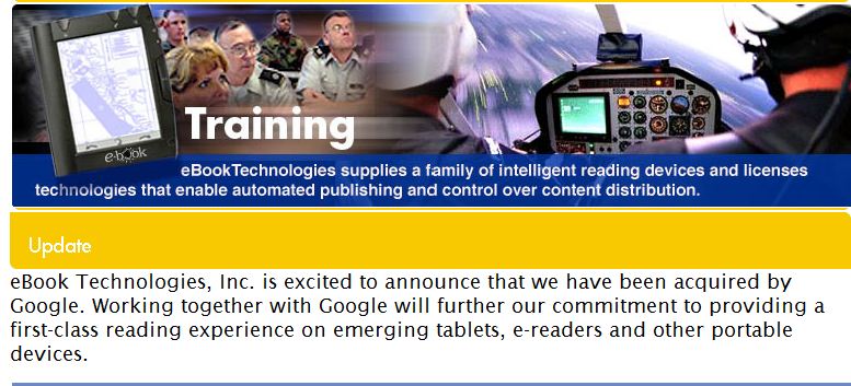 جوجل تستحوذ علي EBook Technologies 2