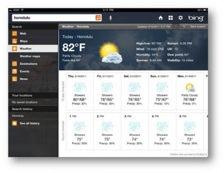 مايكروسوفت تطرح تطبيق مجاني للايباد لدعم محرك بحثها بينج 6