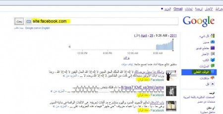 مواقع جديدة في قائمة البحث اللحظي لجوجل .. منها الفيس بوك ! 3