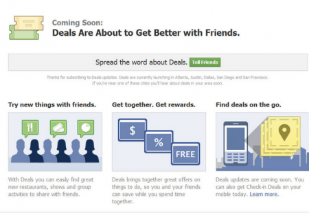 فيس بوك تطلق خدمة Deals خلال ساعات 9