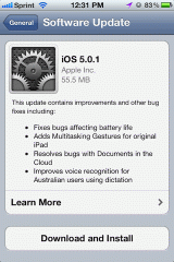iOS 5.0.1 لم يحل مشكلة ضعف البطارية في الايفون 4 اس 1