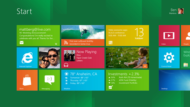 عاجل : مايكروسوفت تطرح روابط تحميل Windows 8 Consumer Preview 10