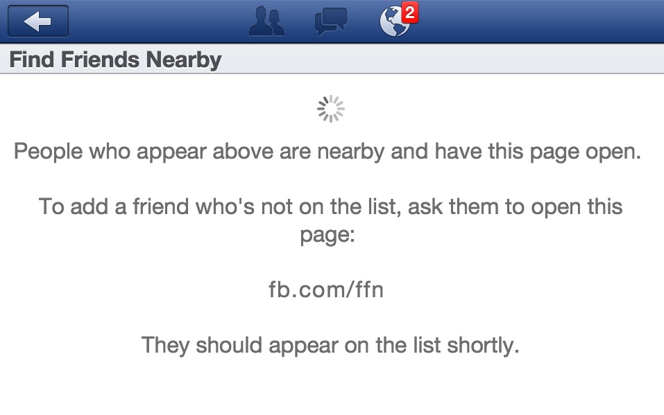 اضافة جديدة للفيس بوك : Find Friends Nearby 1
