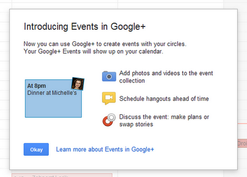 جوجل بلس تضيف Events الى قائمتها الرئيسية 6