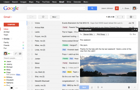 طريقة جديدة أسهل لارسال البريد الاليكتروني من Gmail 5