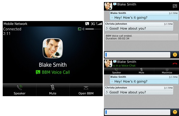 مكالمات صوتية في نسخة BBM 7 beta للبلاك بيري ماسنجر 8