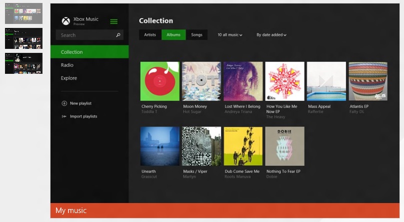 Xbox-Music---personal-collection