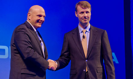 Nokia and Microsoft press conference in Espoo, Finland