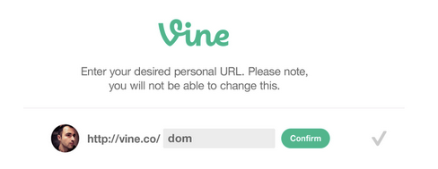 Vine gets vanity URLs