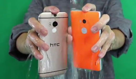 HTC One (M8) and Nokia Lumia 930 tackle the Ice Bucket Challenge
