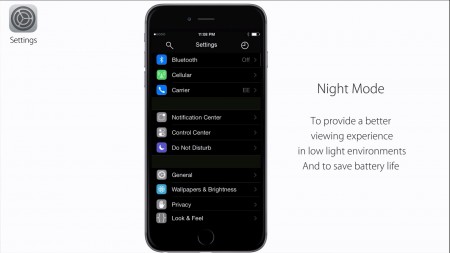 فيديو تخيلي لنظام أبل iOS 9 13 Night-Mode