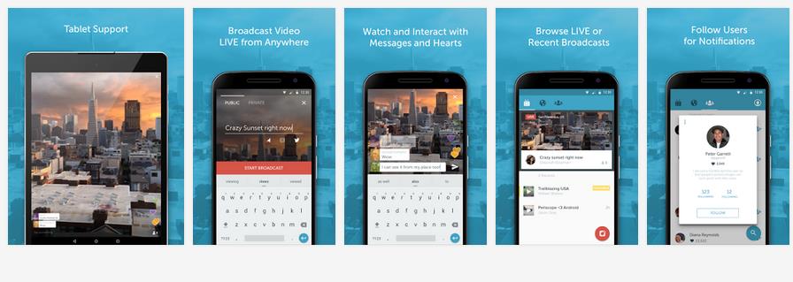 تطبيق تويتر Periscope للبث المباشر يصل أخيرا الى الاندرويد 5