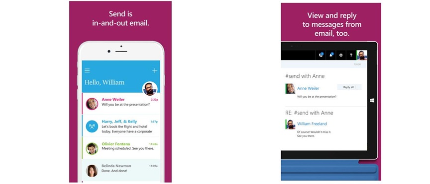 مايكروسوفت تطلق تطبيق Send : ايميل بطعم التواصل الفوري 3