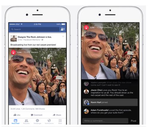 فيس بوك تتيح للمشاهير بث مباشر للفيديو لمعجبيهم 1