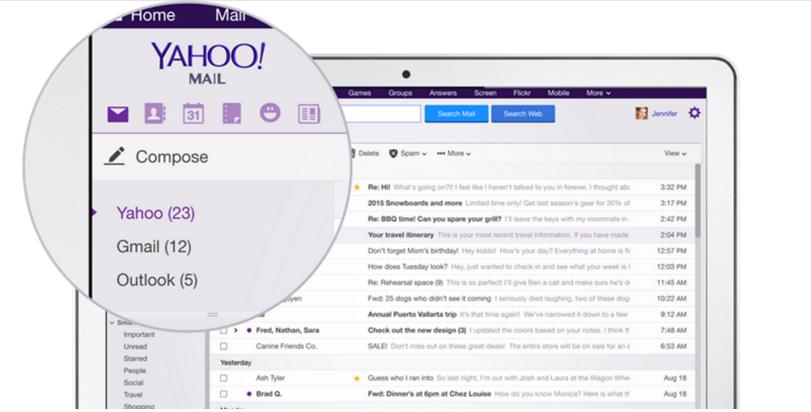 بريد ياهو الأن يتيح لك الدخول الى بريد جيميل من داخل التطبيق 1