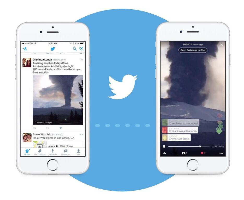 البث المباشر لتطبيق Periscope الأن على خطك الزمني في تويتر 1