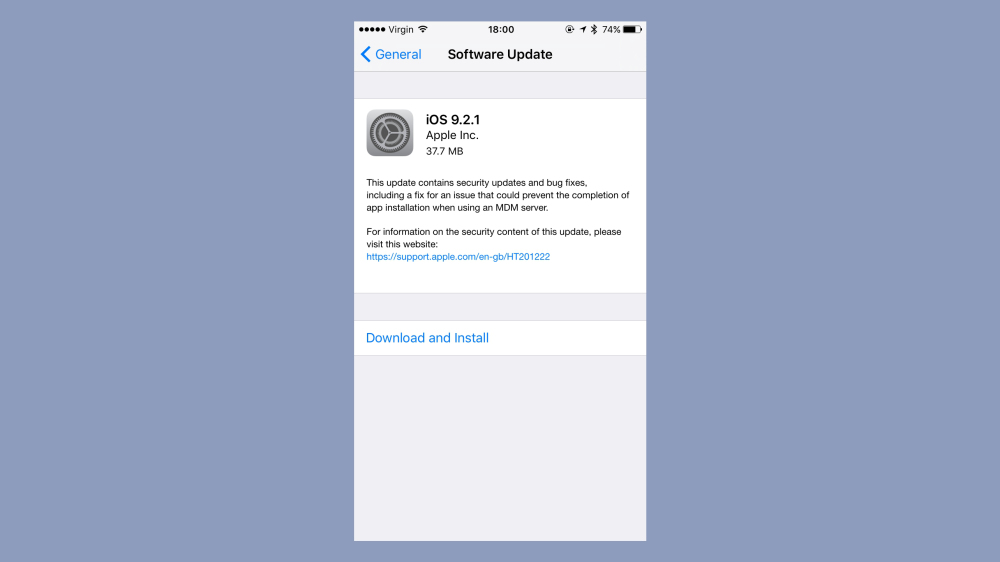 ابل تطلق الاصدار iOS 9.2.1 لحل مشاكل أمنية 1