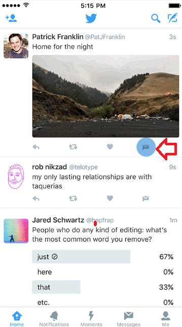 Find-a-tweet-you-want-to-share-and-click-on-the-messages-icon