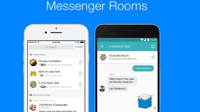 فيس بوك تختبر غرف دردشة في تطبيق ماسنجر 10