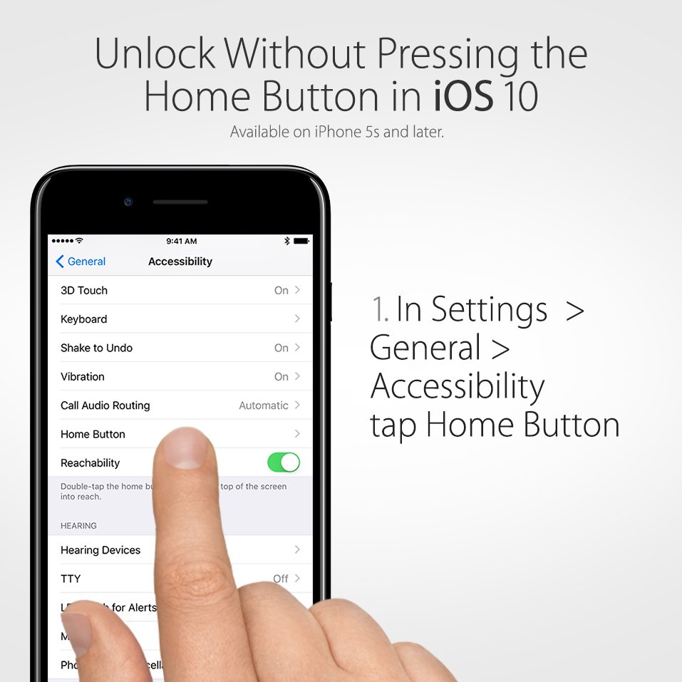 [شرح] كيف يمكنك فتح شاشة الايفون المغلقة بدون الضغط على زرار البداية في iOS 10 2