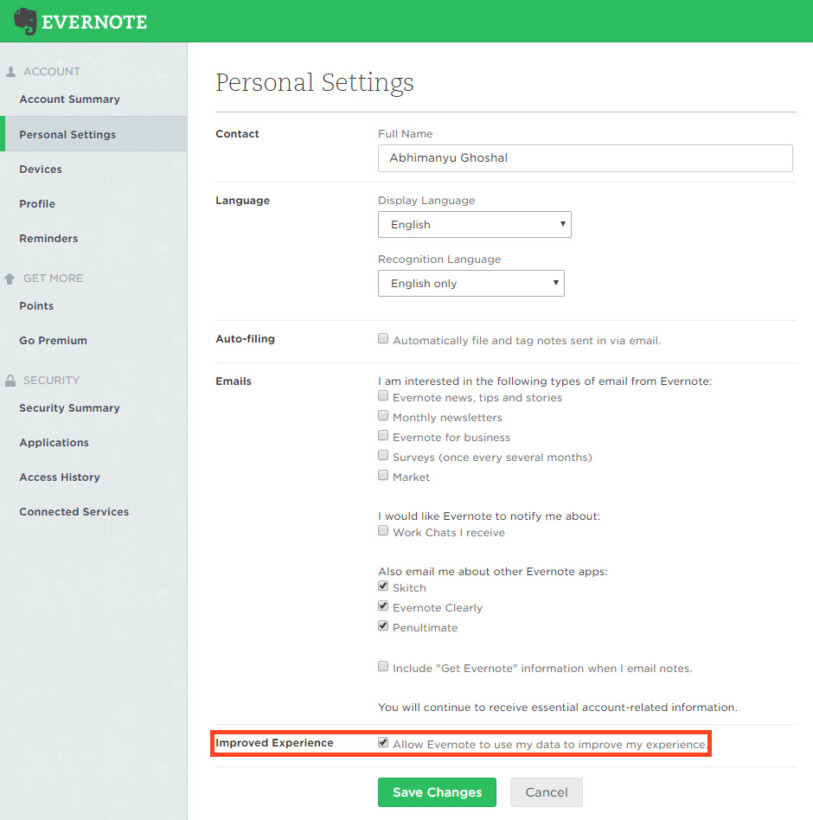 evernote-settings