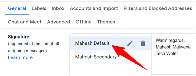 كيف تغير توقيعك في بريد Gmail 26 كيف تغير توقيعك في بريد Gmail 13