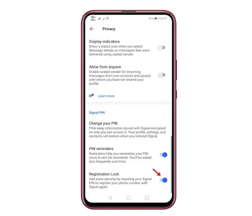 كيفية تفعيل المصادقة الثنائية على تطبيق Signal 14 كيفية تفعيل المصادقة الثنائية على تطبيق Signal 3