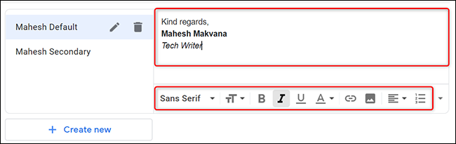 كيف تغير توقيعك في بريد Gmail 27 كيف تغير توقيعك في بريد Gmail 14