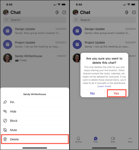كيف يمكنك حذف محادثة في Microsoft Teams 4