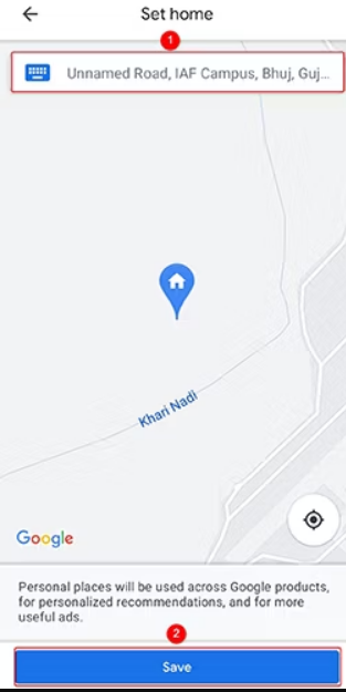 Google Maps - كيف تقوم بتحديد عنوان منزلك او تغييره 5