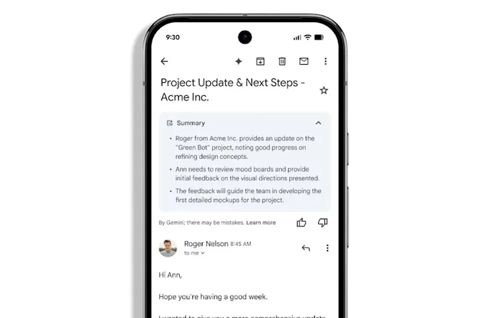 Gmail سيعرض الآن تلقائيًا ملخصًا لرسائل البريد الإلكتروني الطويلة 11 Gmail سيعرض الآن تلقائيًا ملخصًا لرسائل البريد الإلكتروني الطويلة