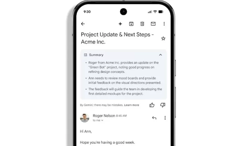 Gmail سيعرض الآن تلقائيًا ملخصًا لرسائل البريد الإلكتروني الطويلة