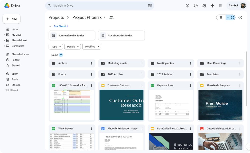 Google Drive يحصل على تكامل مع تطبيق Gemini