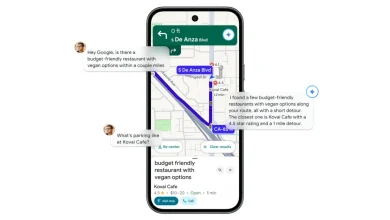 Google Maps تطلق تجربة Gemini في جميع أوضاع الملاحة