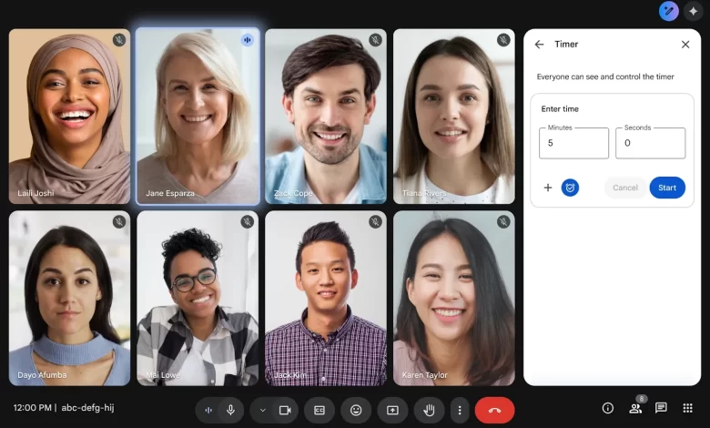 Google Meet يضيف ميزة المؤقت الزمني عبر الويب