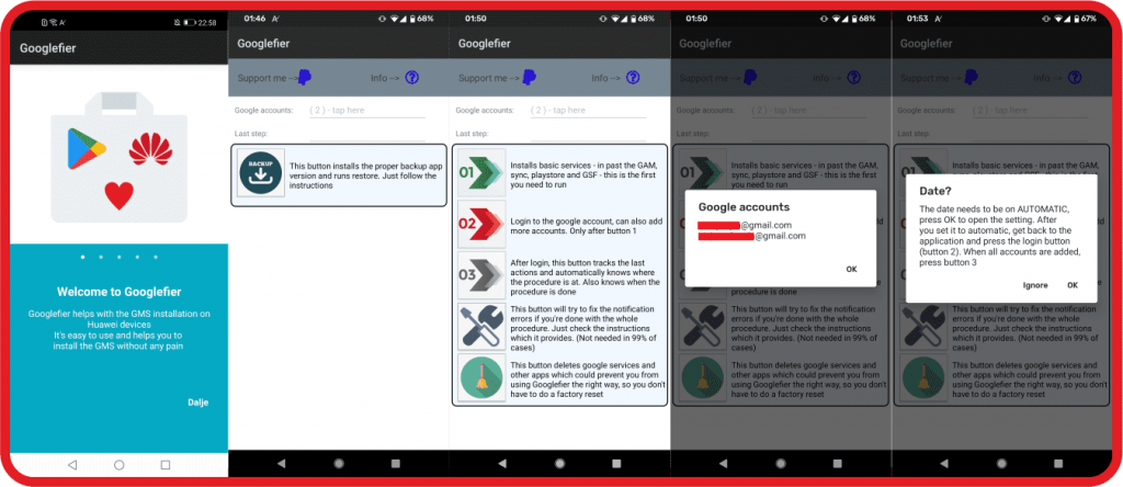 Googlefier: حل جديد لتثبيت تطبيقات جوجل على هواتف هواوي وهونور