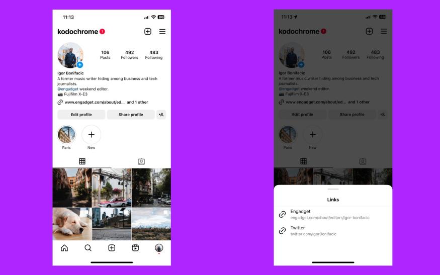 Instagram يتيح لك الان اضافة 5 روابط في ملفك الشخصي 11 Instagram يتيح لك الان اضافة 5 روابط في ملفك الشخصي