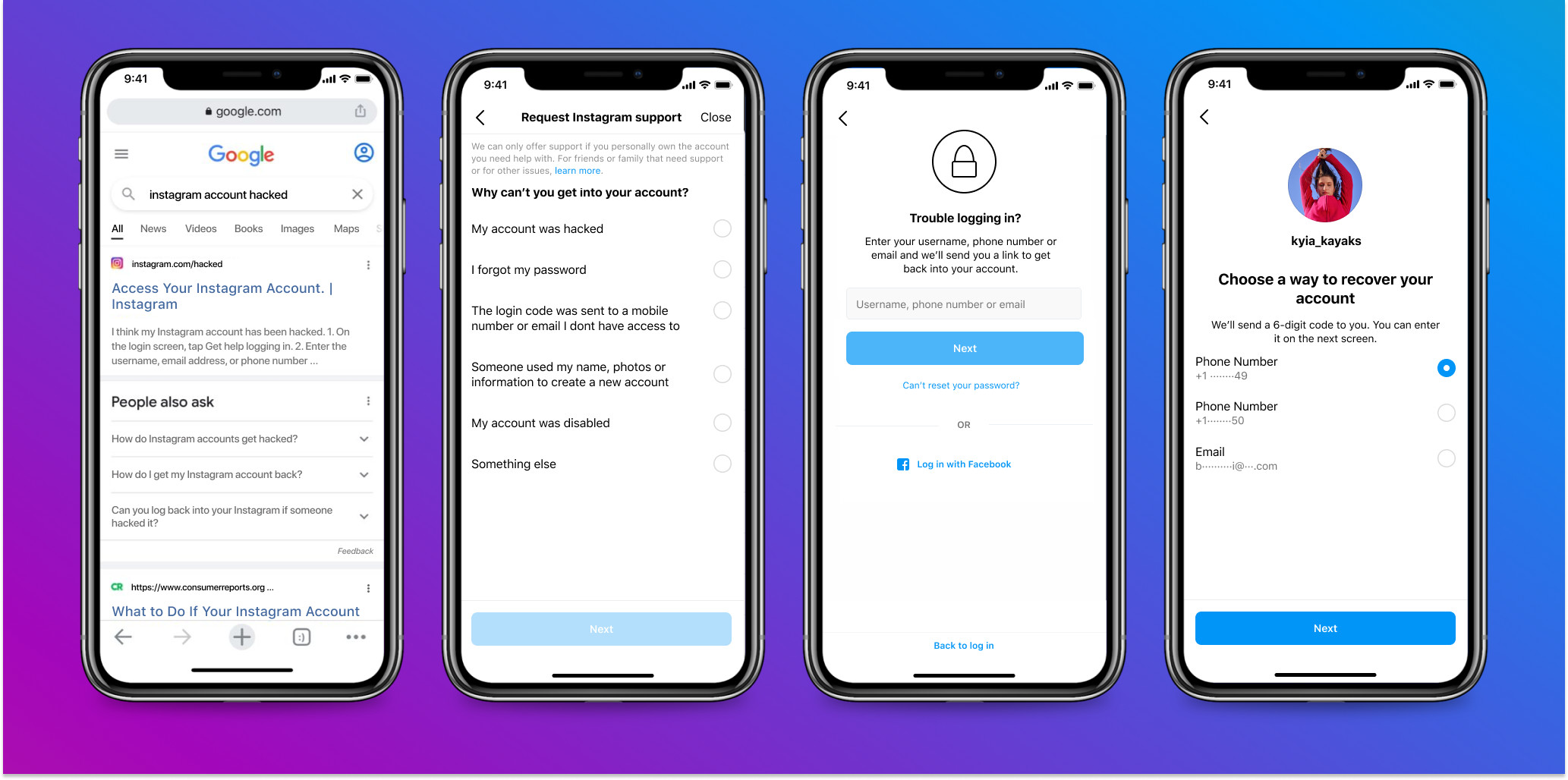 Instagram يطلق صفحة مخصصة لمساعدة المستخدمين على استعادة الحسابات المخترقة 11 Instagram يطلق صفحة مخصصة لمساعدة المستخدمين على استعادة الحسابات المخترقة