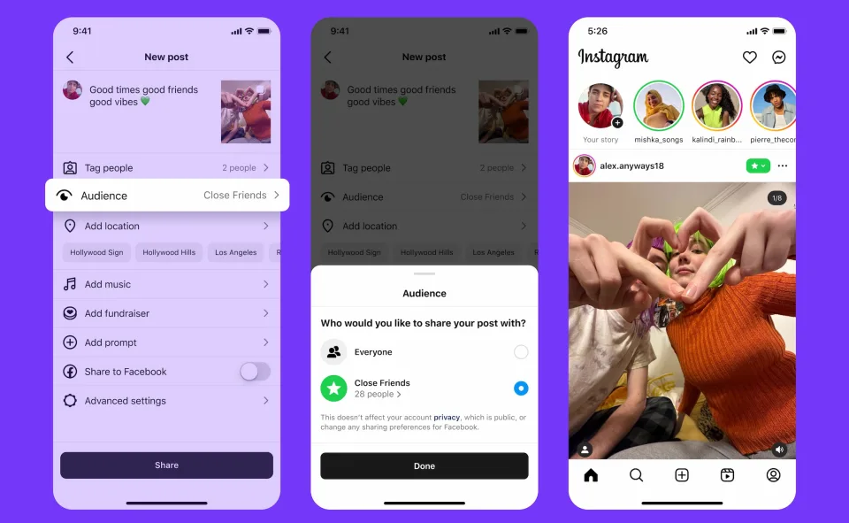 Instagram تتيح تخصيص المنشورات ومقاطع Reels للأصدقاء المقربين 11 Instagram تتيح تخصيص المنشورات ومقاطع Reels للأصدقاء المقربين