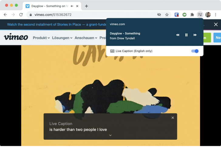 Live Caption متاحه الان لمتصفح كروم على سطح المكتب 11 Live Caption متاحه الان لمتصفح كروم على سطح المكتب