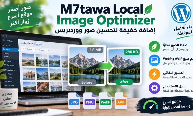 M7tawa Local Image Optimizer: إضافة خفيفة لتحسين صور ووردبريس